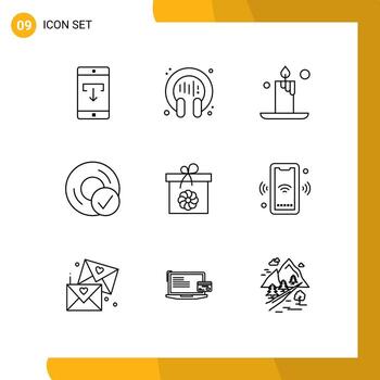 paquete de interfaz de usuario de 9 esquemas básicos de dispositivos de soporte de disco de regalo computadoras elementos de diseño vectorial editables vector