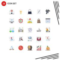 Universal Icon Symbols Group of 25 Modern Flat Colors of project ideas win business on Editable Vector Design Elements