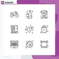 9 Thematic Vector Outlines and Editable Symbols of sic broken winner break print Editable Vector Design Elements