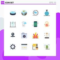 Set of 16 Modern UI Icons Symbols Signs for furniture count environment timer stopwatch Editable Pack of Creative Vector Design Elements