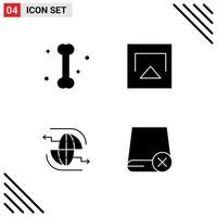 Universal Icon Symbols Group of Modern Solid Glyphs of medical communication air connect computers Editable Vector Design Elements