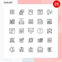 25 Thematic Vector Lines and Editable Symbols of camcorder web dvd alert home Editable Vector Design Elements