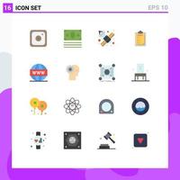 16 Creative Icons Modern Signs and Symbols of media file media report card Editable Pack of Creative Vector Design Elements