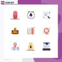 9 Creative Icons Modern Signs and Symbols of house america pencil whtiehouse recruitment Editable Vector Design Elements