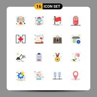 16 Flat Color concept for Websites Mobile and Apps chopstick canada flag autumn human Editable Pack of Creative Vector Design Elements