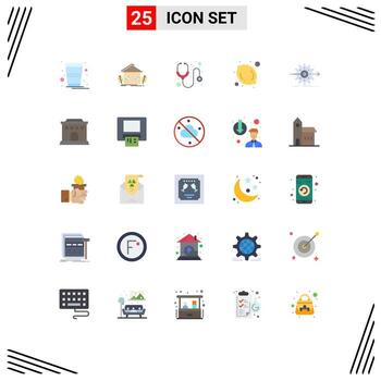 25 Flat Color concept for Websites Mobile and Apps progress lemon farming food stethoscope Editable Vector Design Elements