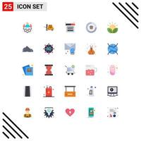 Stock Vector Icon Pack of 25 Line Signs and Symbols for crops report news graph business Editable Vector Design Elements