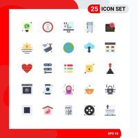 Modern Set of 25 Flat Colors and symbols such as wallet fridge interface electronic device development Editable Vector Design Elements