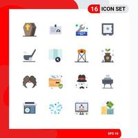 16 iconos creativos, signos y símbolos modernos de casillero seguro, reparación de bloqueo de empleados, paquete editable de elementos de diseño de vectores creativos