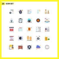 25 Thematic Vector Flat Colors and Editable Symbols of aroma temperature technology hot task Editable Vector Design Elements