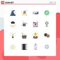 16 Creative Icons Modern Signs and Symbols of education scratching coding juggling beat Editable Pack of Creative Vector Design Elements