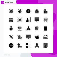 Pack of 25 Modern Solid Glyphs Signs and Symbols for Web Print Media such as building gulf add character arab Editable Vector Design Elements