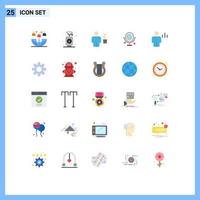 User Interface Pack of 25 Basic Flat Colors of heard love stove merroir plant Editable Vector Design Elements