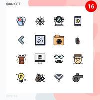 16 Creative Icons Modern Signs and Symbols of feed back mirror arrow mobile Editable Creative Vector Design Elements