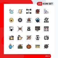 Pack of 25 creative Filled line Flat Colors of playstation joystick vehicles gamepad point Editable Vector Design Elements