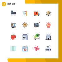 Set of 16 Modern UI Icons Symbols Signs for hex trolley energy shopping sale Editable Pack of Creative Vector Design Elements