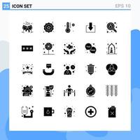 25 iconos creativos signos y símbolos modernos de búsqueda error compras descargar flecha elementos de diseño vectorial editables vector