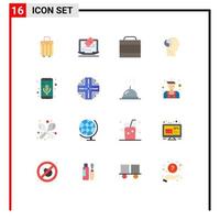 16 Creative Icons Modern Signs and Symbols of music recorder mobile app case mind brian Editable Pack of Creative Vector Design Elements