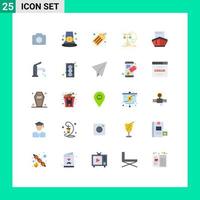 Universal Icon Symbols Group of 25 Modern Flat Colors of cargo judgment keywords human choice Editable Vector Design Elements