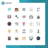 Set of 25 Modern UI Icons Symbols Signs for mobile things feed iot drone Editable Vector Design Elements