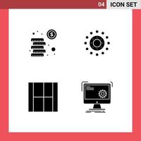 Pack of Modern Solid Glyphs Signs and Symbols for Web Print Media such as cash design investment holiday illustration Editable Vector Design Elements