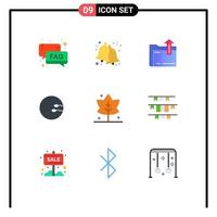 Set of 9 Modern UI Icons Symbols Signs for leaf reproduction jingle medical storage Editable Vector Design Elements