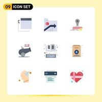 9 User Interface Flat Color Pack of modern Signs and Symbols of keyboard book clone mortar cannon Editable Vector Design Elements