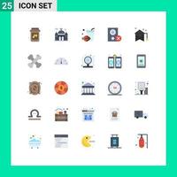 Modern Set of 25 Flat Colors Pictograph of graduate cup remove drink hardware devices Editable Vector Design Elements