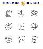Coronavirus 2019nCoV Covid19 Prevention icon set  virus coronavirus blood carrier test viral coronavirus 2019nov disease Vector Design Elements