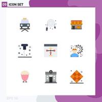 Modern Set of 9 Flat Colors and symbols such as develop opened online miscellaneous bottle Editable Vector Design Elements