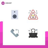 4 Creative Icons Modern Signs and Symbols of devices call speaker road clip Editable Vector Design Elements