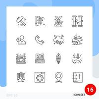16 Creative Icons Modern Signs and Symbols of person employee ireland data graph Editable Vector Design Elements