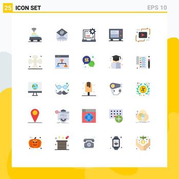 25 Flat Color concept for Websites Mobile and Apps marketing advertising coding safe deposit Editable Vector Design Elements