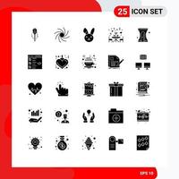 paquete de iconos vectoriales de stock de 25 signos y símbolos de línea para lápiz de regreso a la escuela bynny mesa restaurante elementos de diseño vectorial editables vector