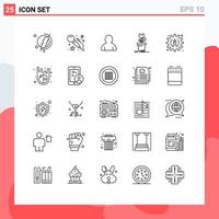 25 Creative Icons Modern Signs and Symbols of asteroids process user creative obstacle Editable Vector Design Elements