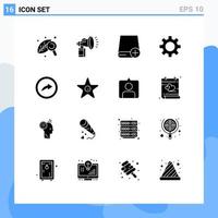 paquete de iconos de vector de stock de 16 signos y símbolos de línea para la configuración de exportación cuerno romz unidad elementos de diseño de vector editables