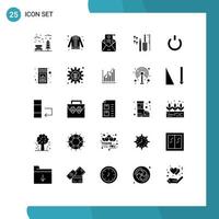 Set of 25 Modern UI Icons Symbols Signs for equipment custom shopping reapair proposal Editable Vector Design Elements