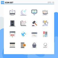 16 Creative Icons Modern Signs and Symbols of banking speakers id processing tools Editable Pack of Creative Vector Design Elements