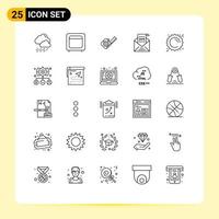 Pictogram Set of 25 Simple Lines of summer gdpr measure european commission Editable Vector Design Elements