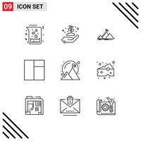 9 Creative Icons Modern Signs and Symbols of success achievement success achieved grid Editable Vector Design Elements