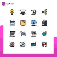 16 Creative Icons Modern Signs and Symbols of development social design share network Editable Creative Vector Design Elements