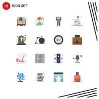 16 Creative Icons Modern Signs and Symbols of church moon female flag kit Editable Pack of Creative Vector Design Elements