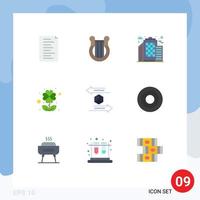 9 iconos creativos signos y símbolos modernos de la caja de construcción de entrega de devolución cuatro elementos de diseño vectorial editables vector