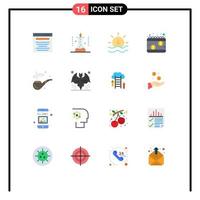 Set of 16 Modern UI Icons Symbols Signs for tax payday science experiment money weather Editable Pack of Creative Vector Design Elements