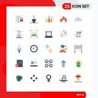 Modern Set of 25 Flat Colors and symbols such as performance dashboard creative spark heating Editable Vector Design Elements