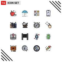 16 Creative Icons Modern Signs and Symbols of iphone mobile business smart phone production Editable Creative Vector Design Elements