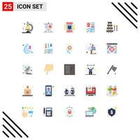 25 Creative Icons Modern Signs and Symbols of audio report light page data Editable Vector Design Elements