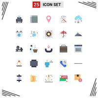 25 Creative Icons Modern Signs and Symbols of data cloud location stick solution Editable Vector Design Elements