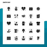 25 Earth Day Icon set Solid Glyph Icon Vector Illustration Template For Web and Mobile Ideas for business company