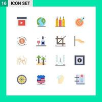 16 Creative Icons Modern Signs and Symbols of costs target planet illustration tower Editable Pack of Creative Vector Design Elements